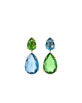 Roxanne Assoulin The Marvellous Drop Earrings Aqua