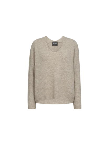 Mos Mosh Thora V neck Feather Grey