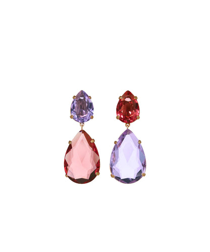 Roxanne Assoulin The Marvellous Drop Earrings Rose Lilac