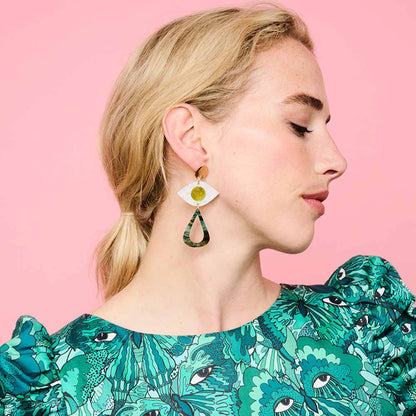 Toolally Eye Motif Drops Yellow