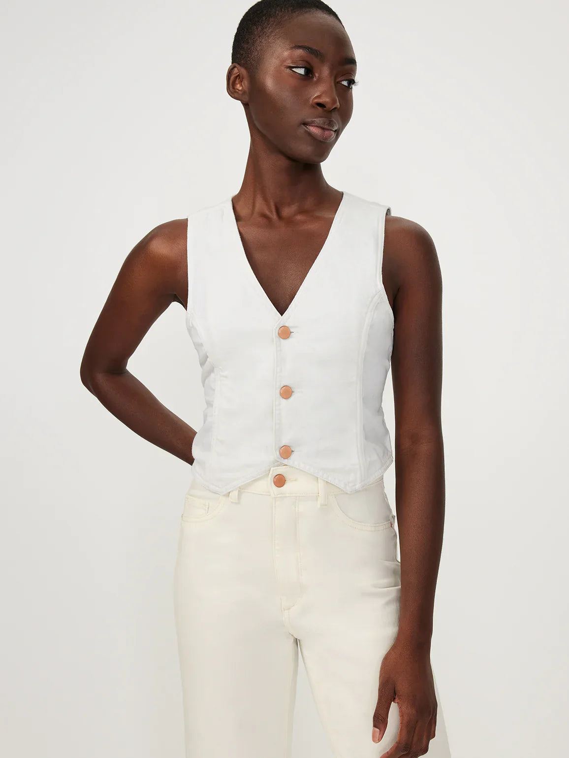 DL1961 Hepburn wide leg vintage 12779 Eggshell