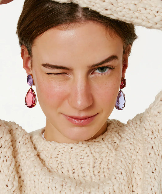 Roxanne Assoulin The Marvellous Drop Earrings Rose Lilac
