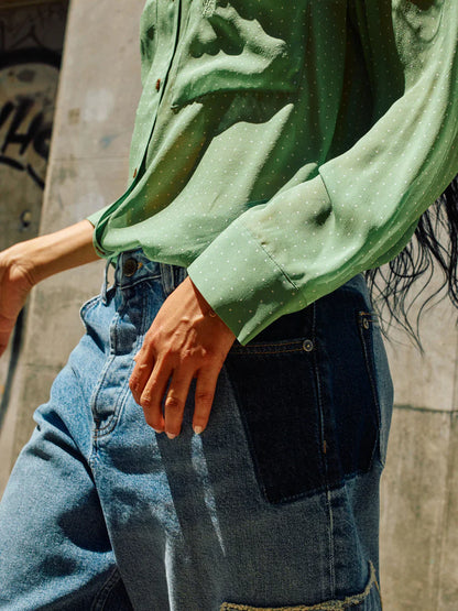 Mos Mosh Devotion Silk Shirt Watercress