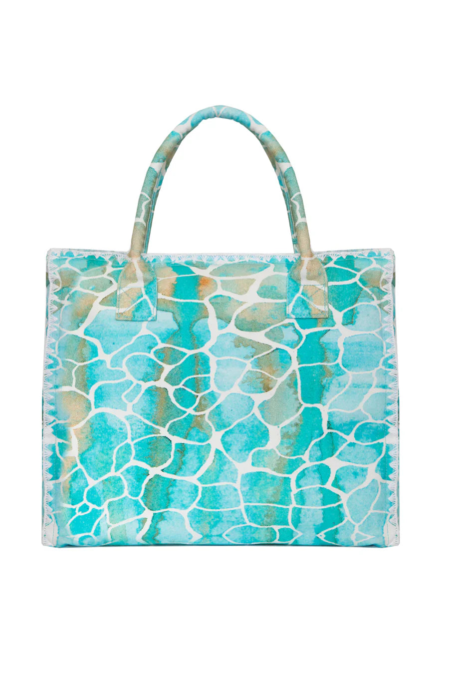 Sophia Alexia Barbados Beach Bag Aqua Pebbles