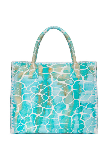 Sophia Alexia Barbados Beach Bag Aqua Pebbles