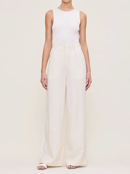 DL1961 Hepburn wide leg 13914 Flax Linen