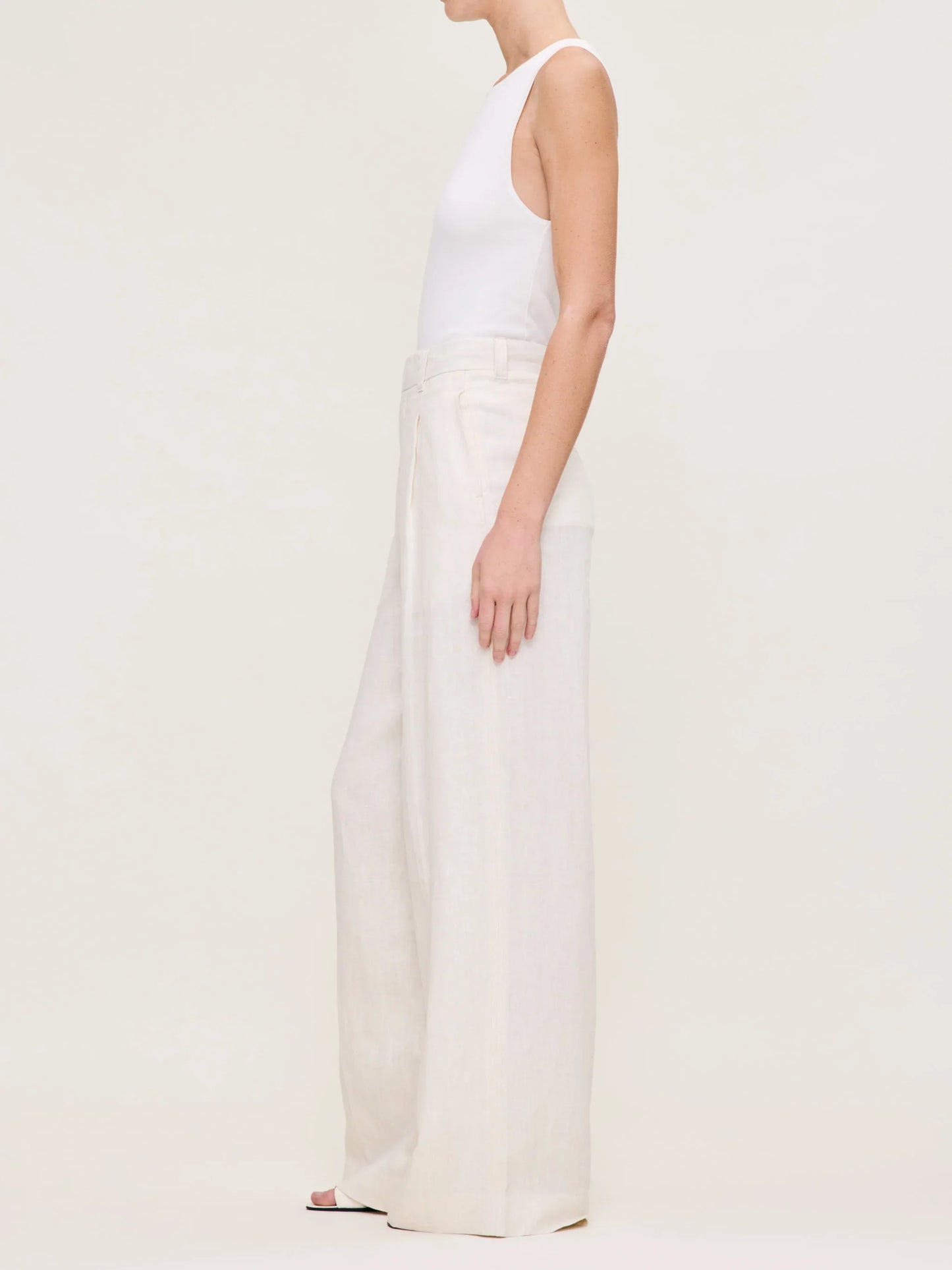 DL1961 Hepburn wide leg 13914 Flax Linen