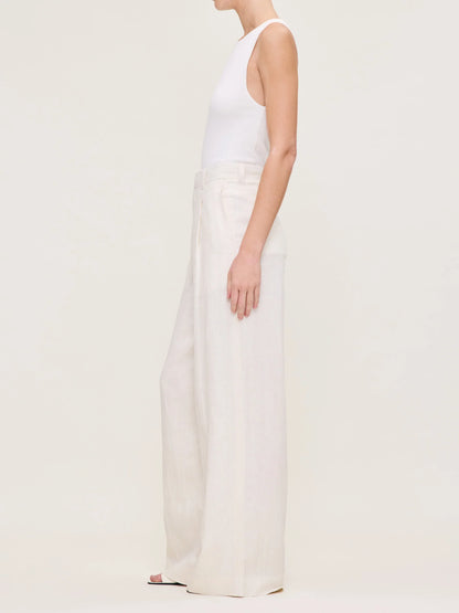 DL1961 Hepburn wide leg 13914 Flax Linen