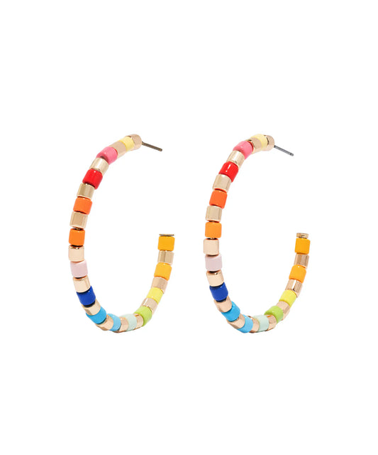 Roxanne Assoulin Golden  Rainbow Hoop Multi Gold