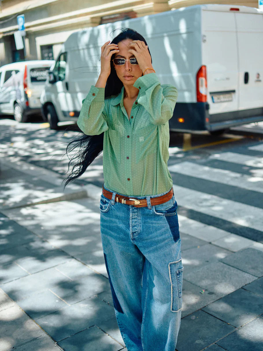 Mos Mosh Devotion Silk Shirt Watercress
