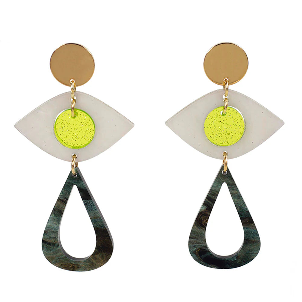 Toolally Eye Motif Drops Yellow