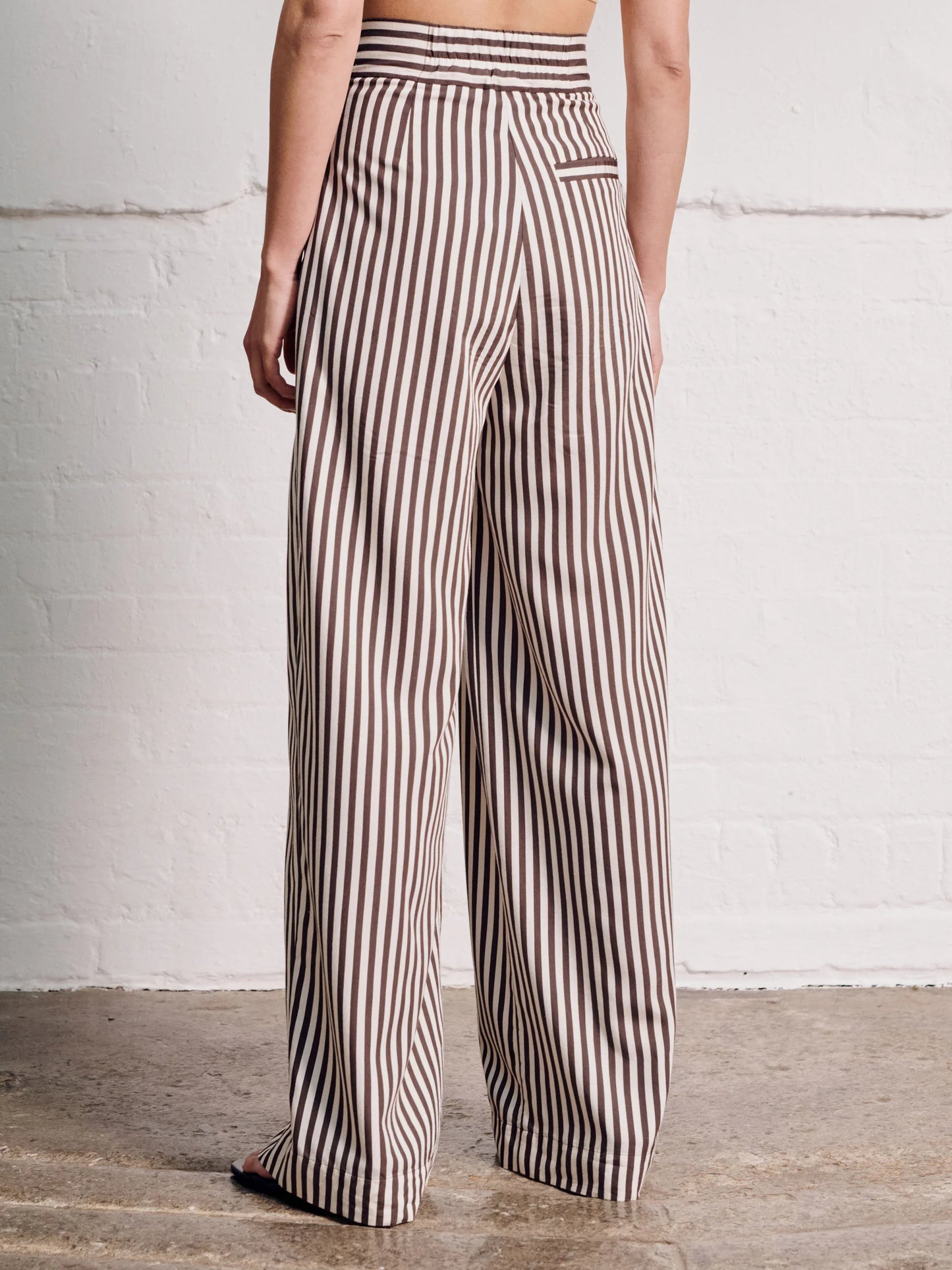 Vivere Nellie Brown Cream Stripe