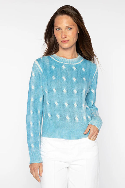 Kinross Spray Print Cable Crew Pacific