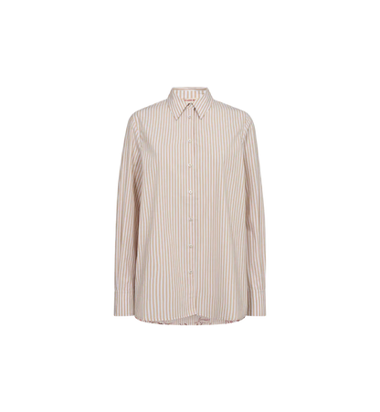 Mos Mosh Elinda leafy stripe shirt Sesame