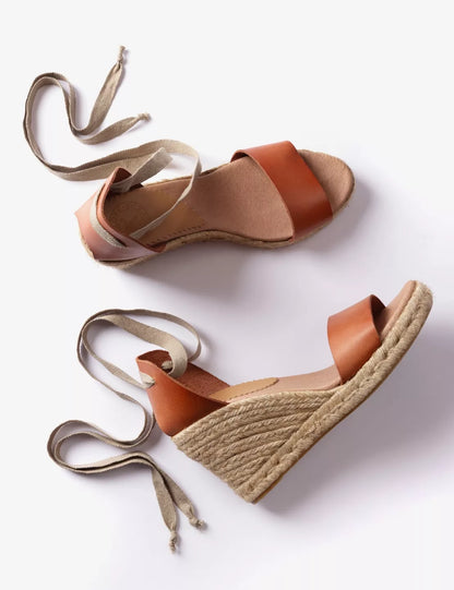 Penelope Chilvers Brook Leather Espadrille Tan