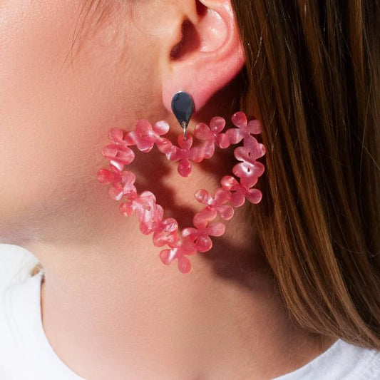 Toolally Hearts in flowers Pink pearl