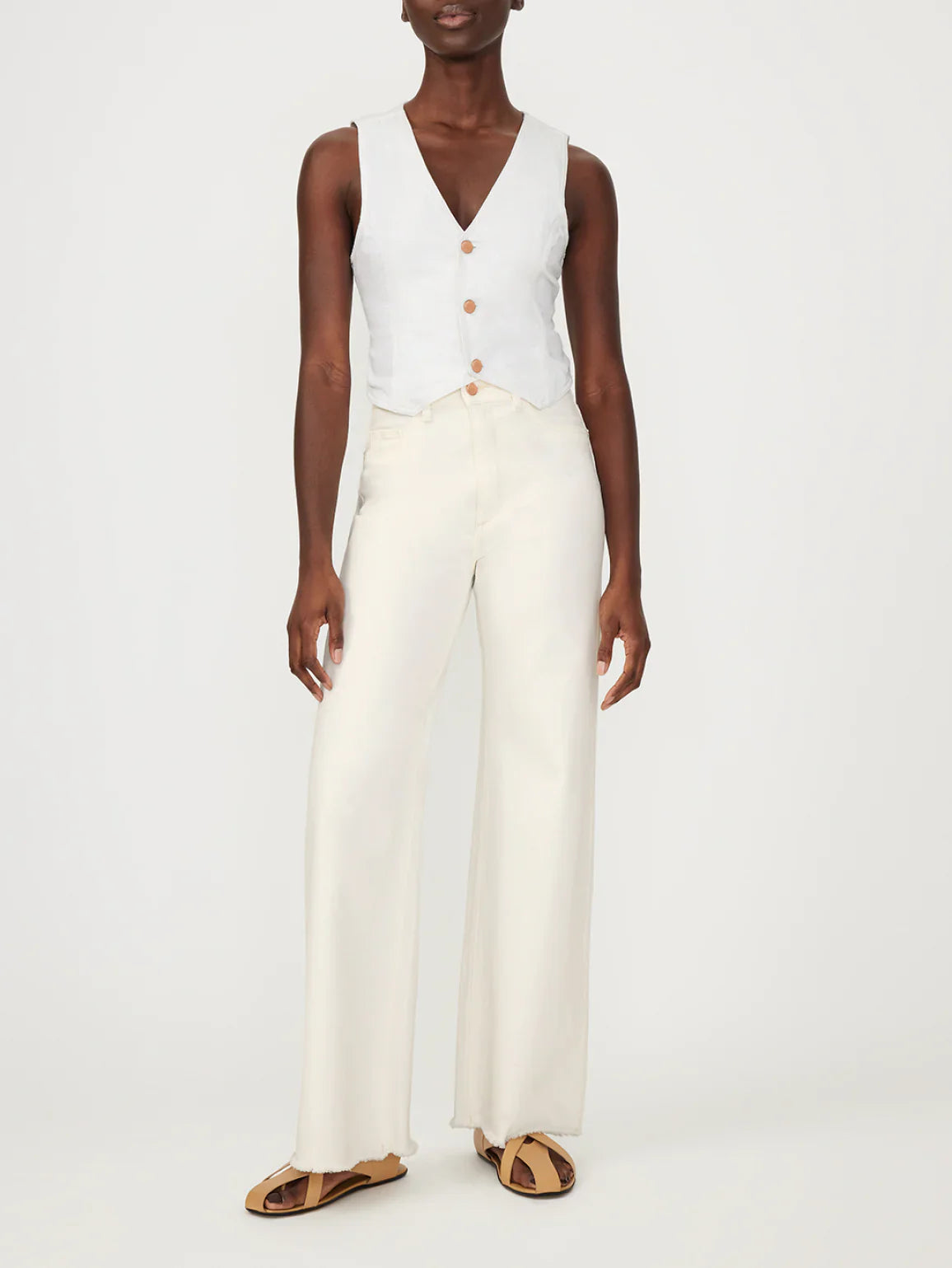 DL1961 Hepburn wide leg vintage 12779 Eggshell