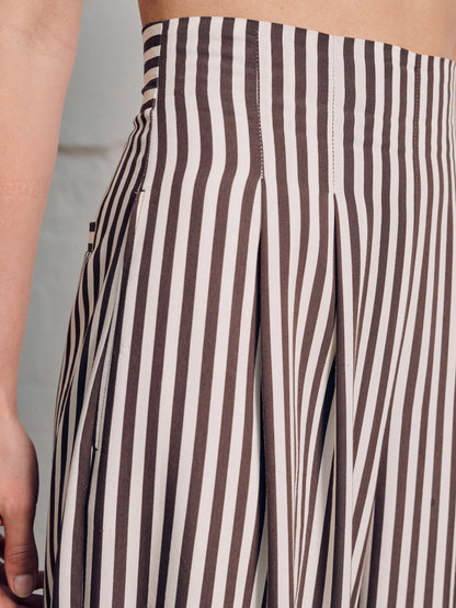 Vivere Nellie Brown Cream Stripe