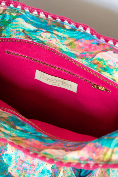 Sophia Alexia Barbados Beach Bag Liquid  rainbow