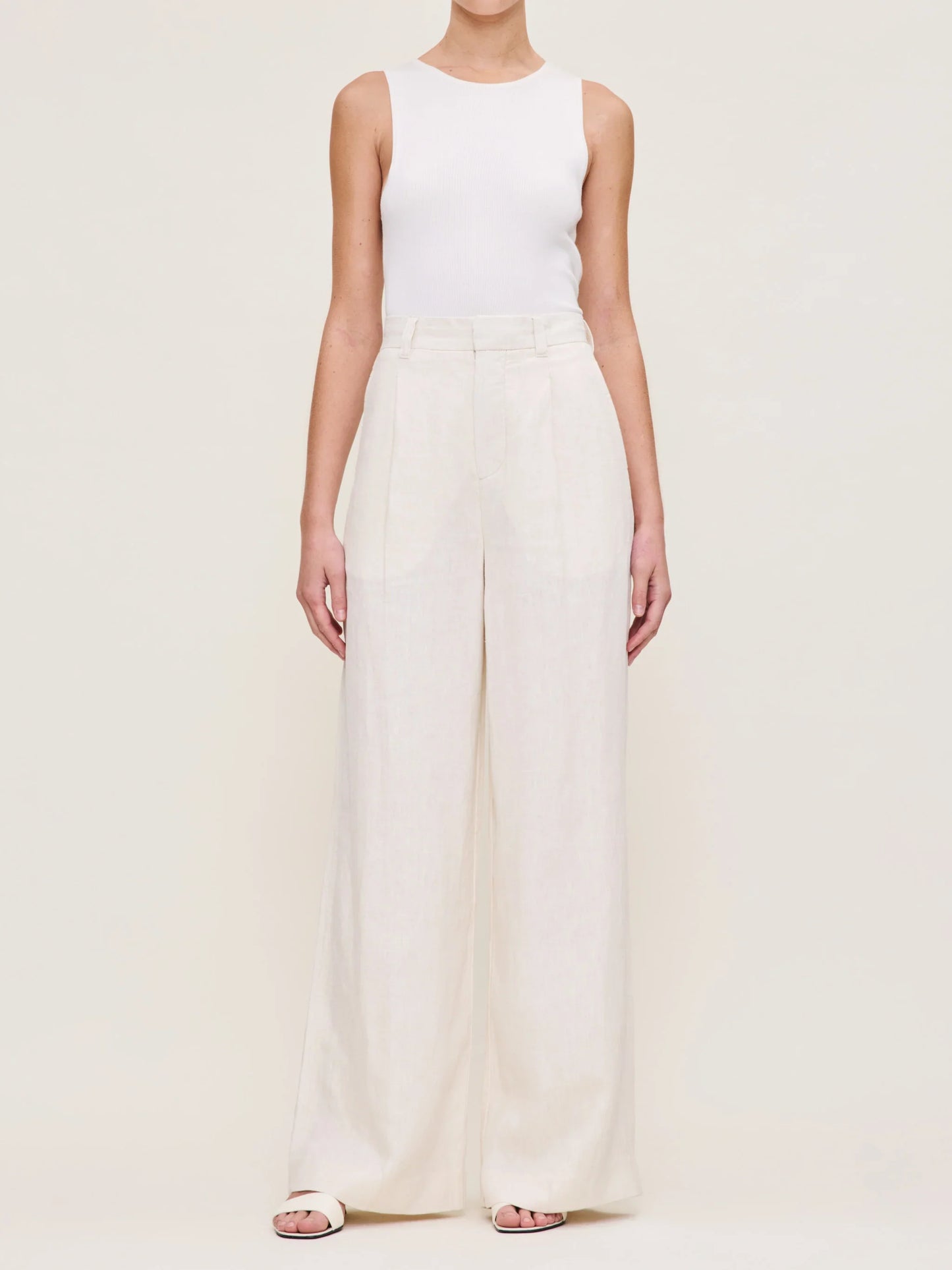 DL1961 Hepburn wide leg 13914 Flax Linen